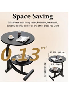 DubaiGallery 2 layer Side Table Fashion style Coffee Table Tray Table Tray Top / Side Table / Coffee Table Meja Tepi Sofa Meja Kecil  - Image 3