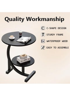 DubaiGallery 2 layer Side Table Fashion style Coffee Table Tray Table Tray Top / Side Table / Coffee Table Meja Tepi Sofa Meja Kecil  - Image 4