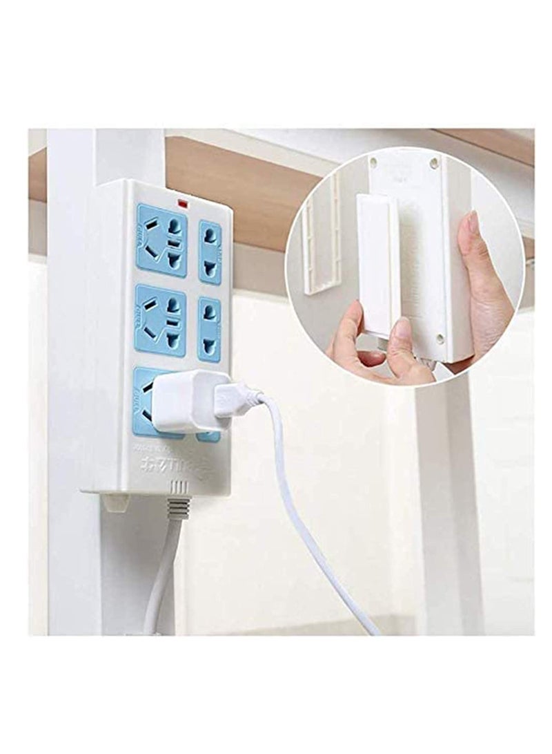 SYOSI Self Adhesive Power Strip Fixator No Hole Plug-in Wall Mount Socket Sticker Reusable Adapter Fixer (Pack of 2)  - Image 2