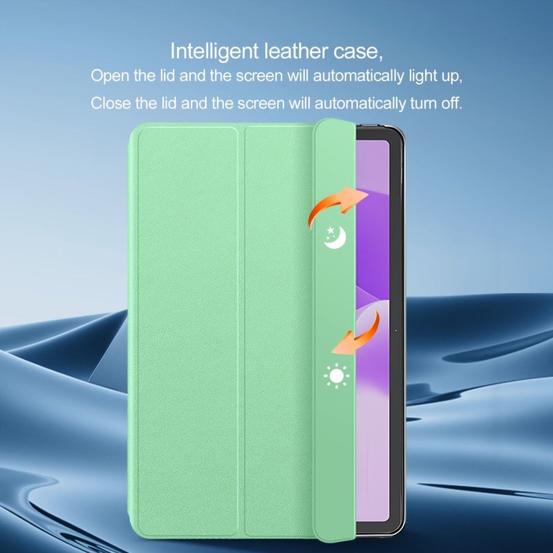 علبة لجهاز Lenovo Idea Tab Plus اللوحي، باللون الأسود، بقاعدة غير مغناطيسية مع لوحة تثبيت، بلون خالص، بسيط وجوي، مع شعور جيد عند اللمس. - Image 3