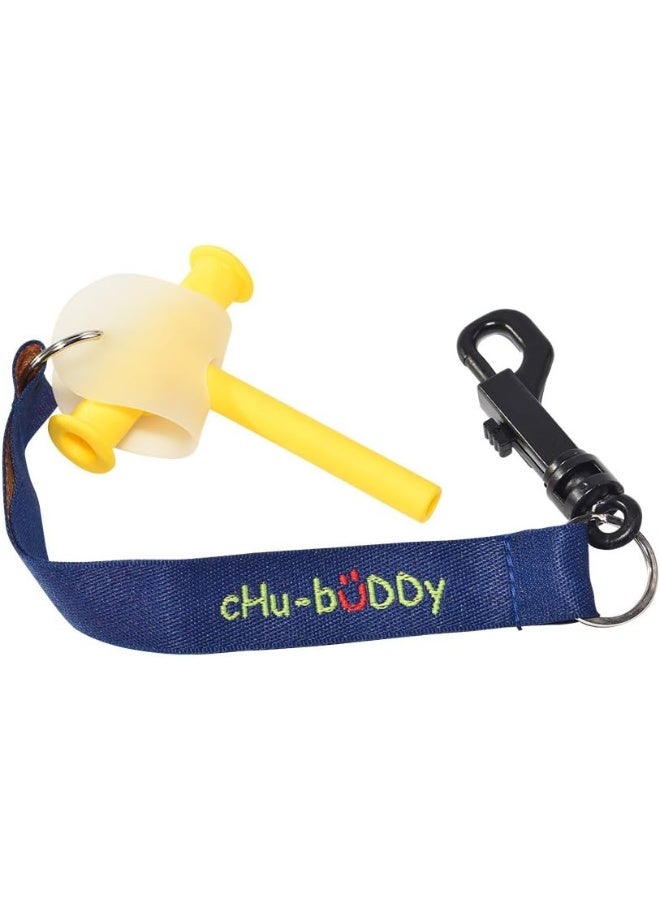 CHU-BUDDY Embroidered Chewy Holder Set (2), 2 embroidered navy tether-bracelets  2 natural straps - Image 4