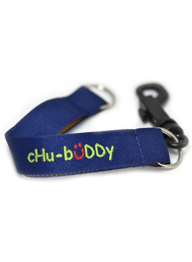 CHU-BUDDY Embroidered Chewy Holder Set (2), 2 embroidered navy tether-bracelets  2 natural straps - Image 3