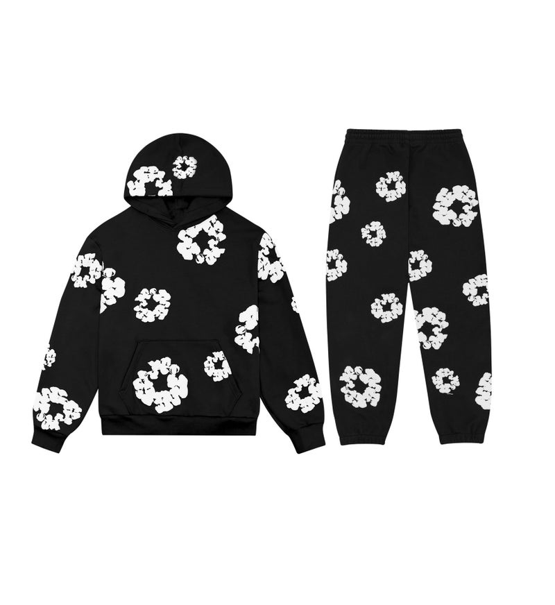 2023 fashion trend casual printed loose sweater y2g hip hop streetwear mens and womens pullover casual top Black suit 
