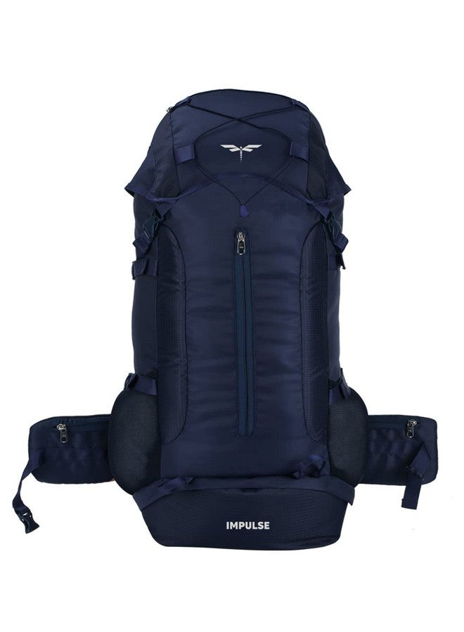 Impulse Impulse Rucksack Bags 65 Litres Travel Bag For Men Tourist Bag For Travel Standard Backpack For Hiking Trekking Bag For Men Camping Dual Color Bag With 1 Year Warranty, Navy Blue - Image 1
