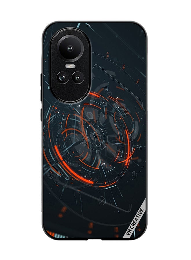 VR CREATIVE غطاء حماية لهاتف أوبو رينو 10 برو بتصميم تقني متعدد الألوان - Image 1