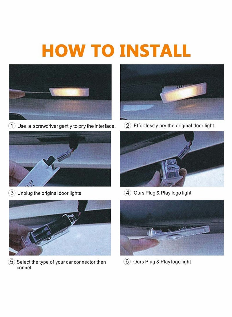 Zikra Car Door Logo Light Courtesy Projector Welcome Lights 3D Ghost Shadow Light Lamps Accessories The Replacement for RX/ES/GX/LS/LX/is/GS/RC/UX Series (4 Pack) - Image 2