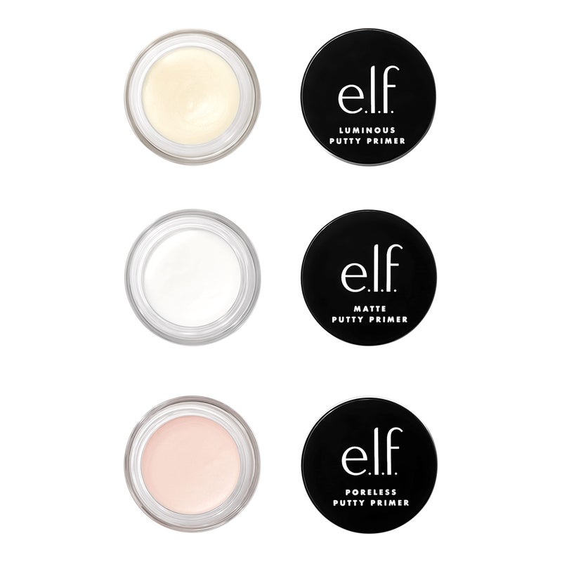 elf Cosmetics Putty Primer Trio Includes Poreless Putty Matte Putty  Luminous Putty Travel Size 014 Oz 4g Each 014 ounces