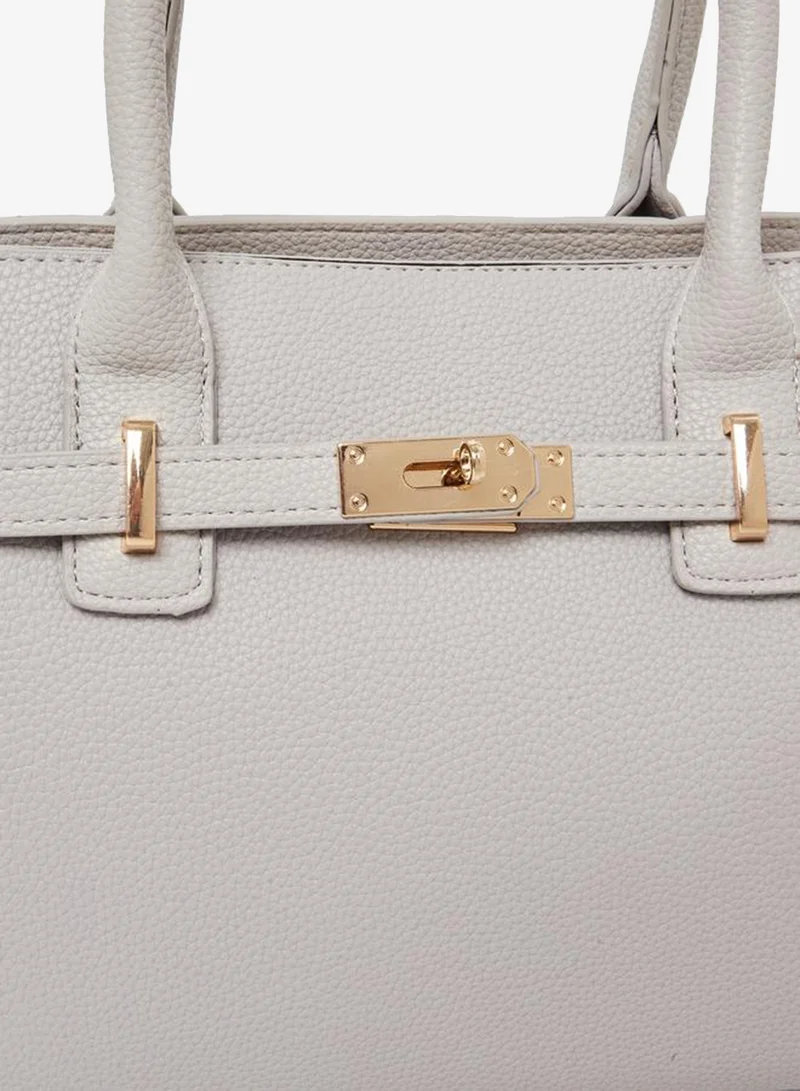 Styli  Grey Structured Tote Bag for Women | Best Price UAE