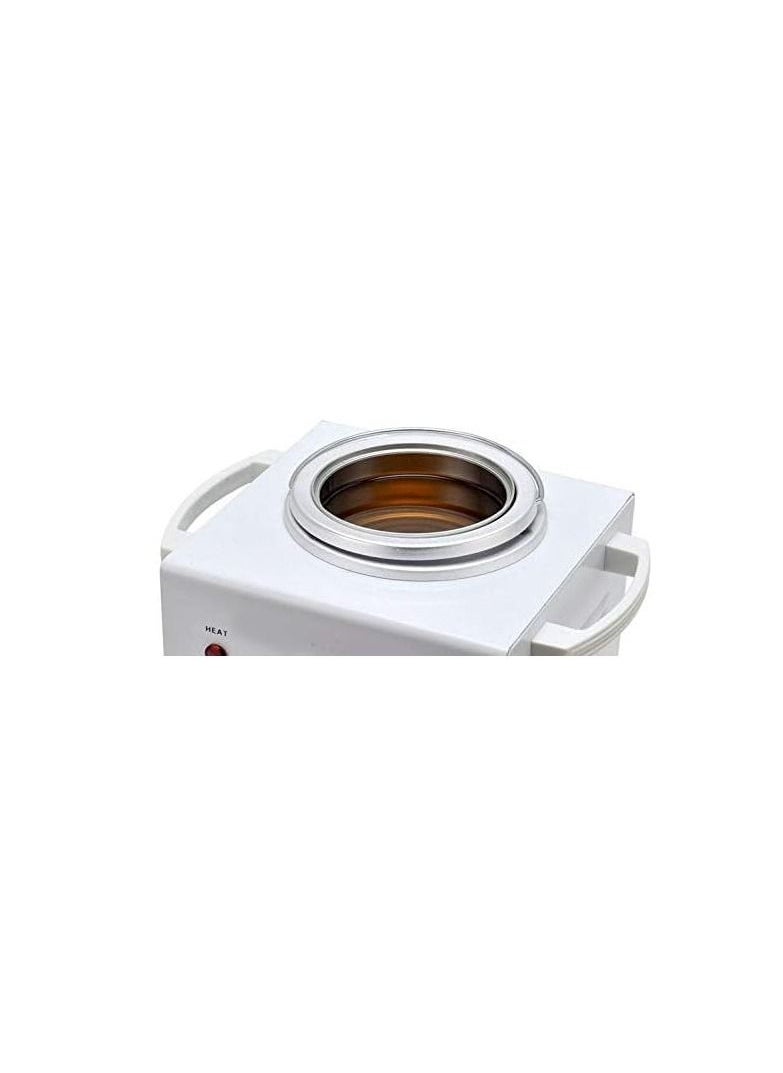 SINGLE - Single Wax Heater Machine Hair Removal, Waxing Kit Wax Warmer for Body Hair Removal with 600ml Dark Honey Wax, 100 Pcs Wax Paper Strip and 10 Pcs Wood Spatula - Image 1