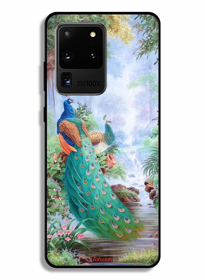 Tolwak Samsung Galaxy S20 Ultra Protective Case Cover Peacocks - Image 2