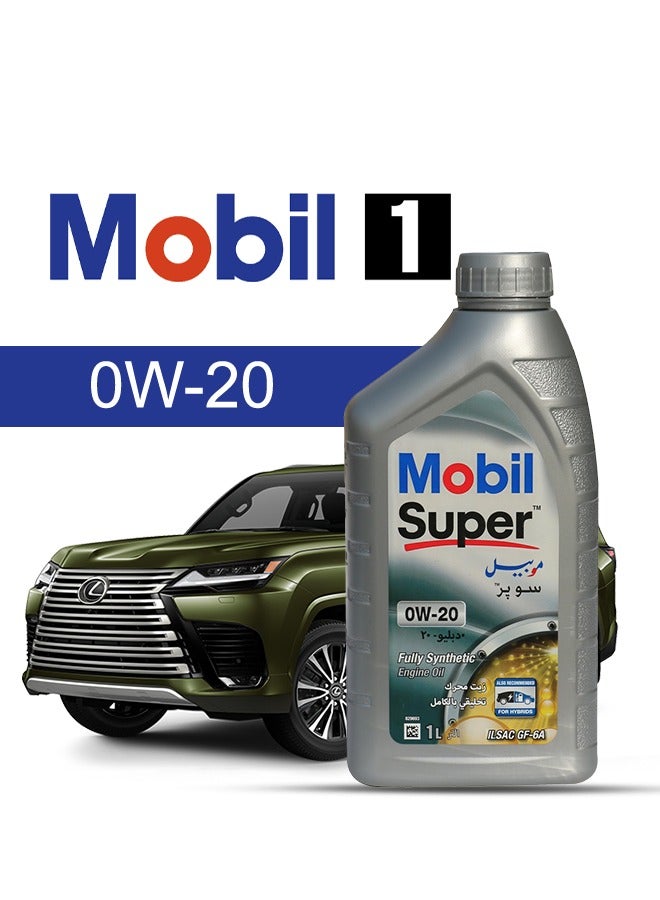 موبيل زيت محرك سيارة لكزس، LX 2021 - 2015 - لزوجة 0w20 موبيل سوبر 10 لتر، مع فلتر زيت المحرك - 2015 2016 2017 2018 2019 2020 2021