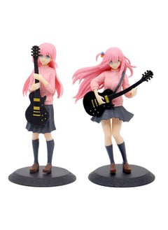 Lonely Rock Guitar Standing Posture Goto Solo Boqi Sauce Secondary Dimension Beautiful Girl Anime Trendy Play Model Ornaments-Colour:15cm Small Size Randomly Packed In 1 Bag [please Click *2 Times For The Complete Set]