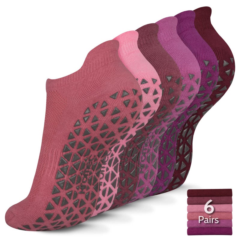 Hromec Non Slip Yoga Socks with Grips for Pilates, Ballet, Barre, Barefoot,Bikram,Hospital Anti Skid Socks for Women and Men - Image 1