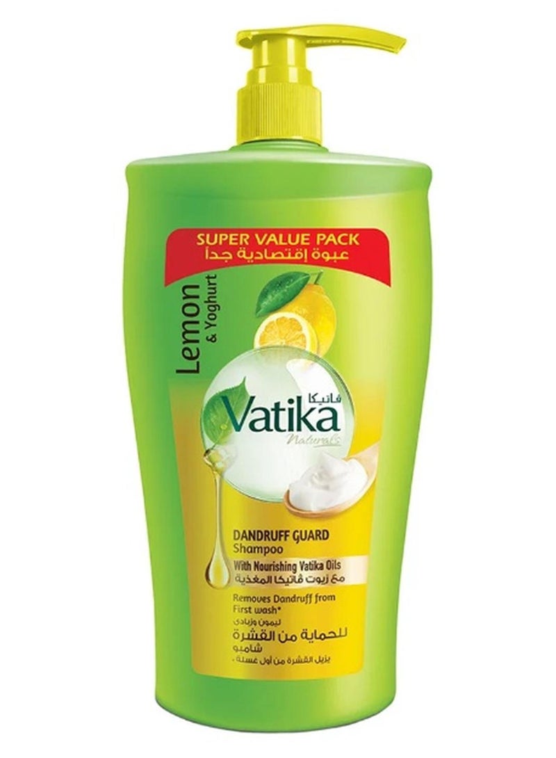 Vatika Dandruff Guard Shampoo ,with Lemon & Yogurt & Mint ,1000 ml