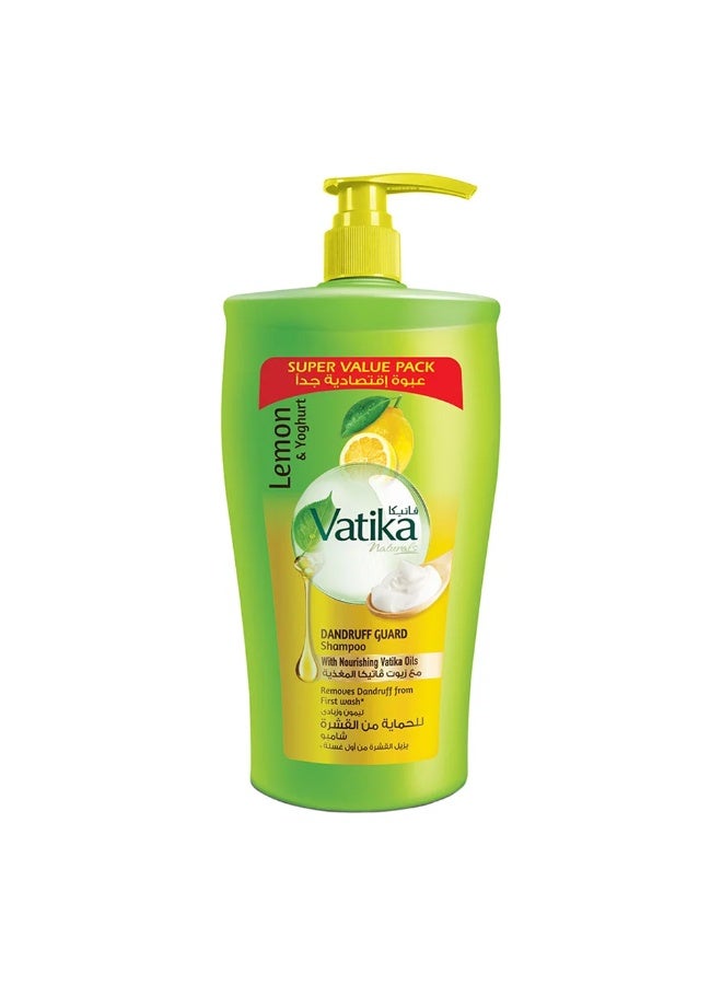 Dabur شامبو فاتيكا لحماية القشرة ، مع الليمون والزبادي والنعناع ، 1000 مل