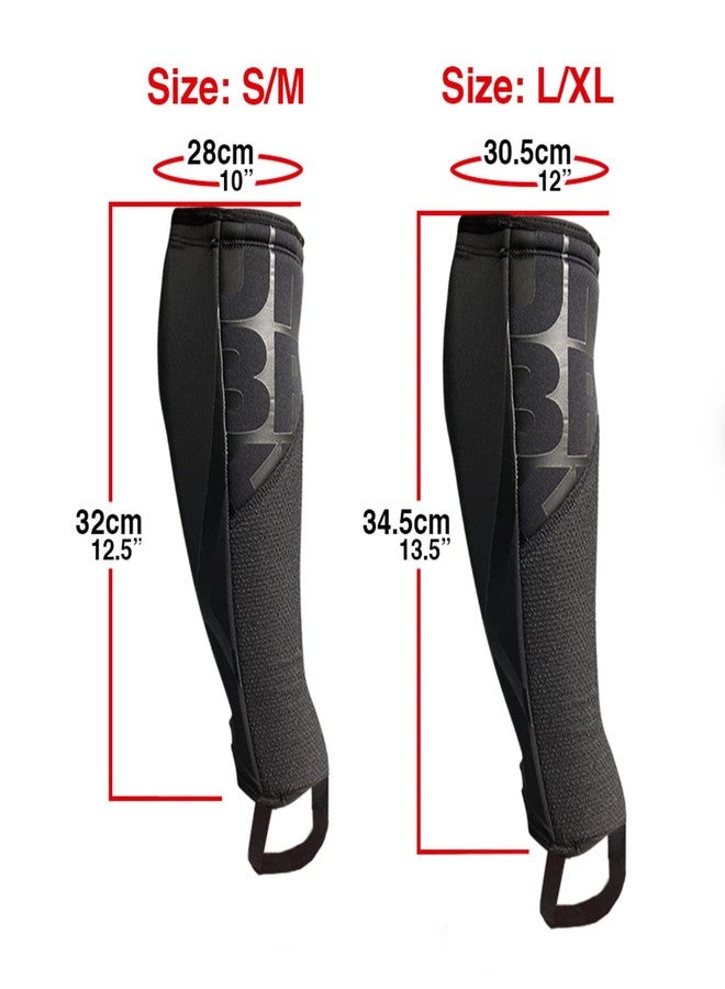 UBK MADE UNBROKENSHOP Shin Sleeves Pro Black 7mm Neoprene, Weightlifting, Deadlift, Rope Climb, Box Jumps for Men and Women, Single (S/M) - Image 4