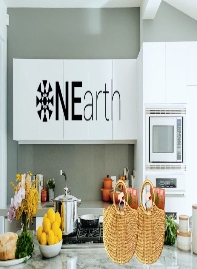 ONEarth حقيبة يد نسائية من ون إيرث، حقيبة غداء عصرية من الجوت الخالص، حقيبة سفر متوسطة الحجم - قطعة واحدة - Image 3