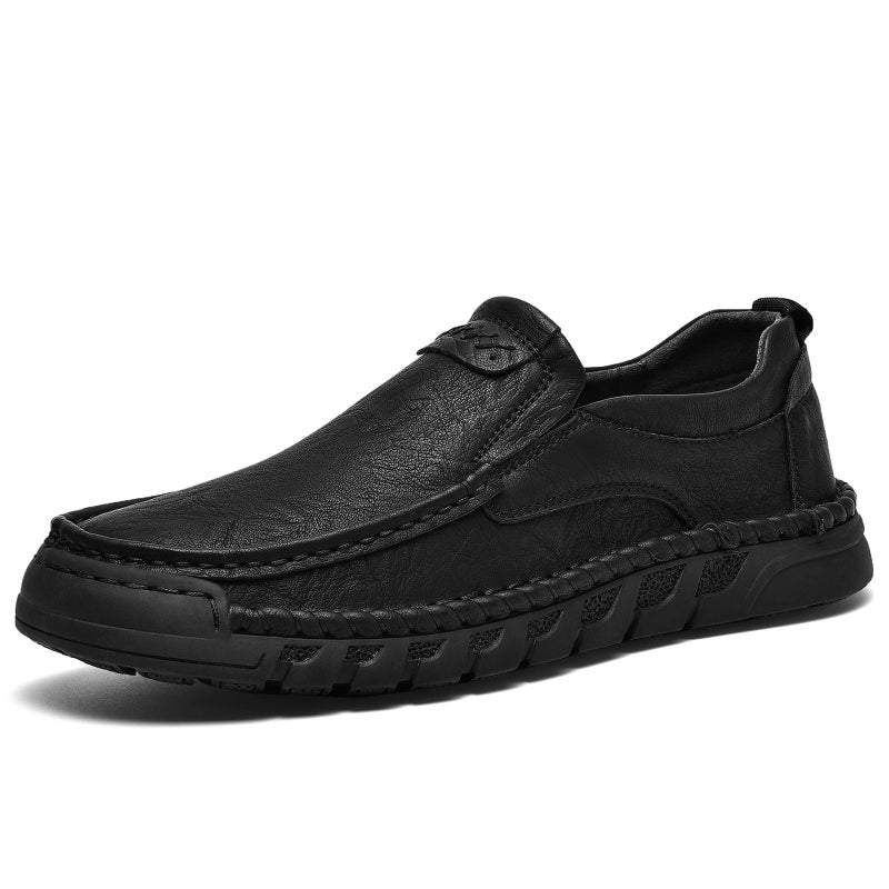 LDECK Men's Leather Outdoor Casual Shoes - Durable, Stylish & Versatile