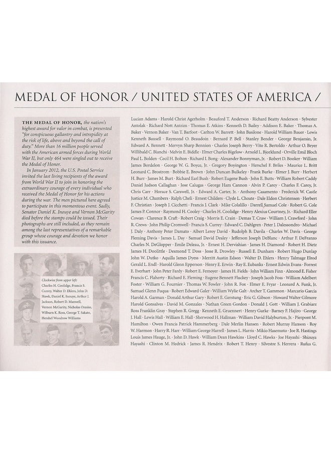 USPS World War Ii Medal Of Honor Double Side Sheet Of 20 X Forever Stamps Scott 4822A By Usps  - Image 5