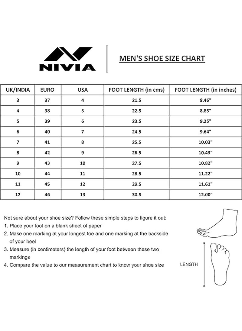 Nivia - Warrior Men's PU Synthetic Leather Basketball Shoes | Size : 10 | Outdoor Sport | Stylish & Comfortable - Image 1