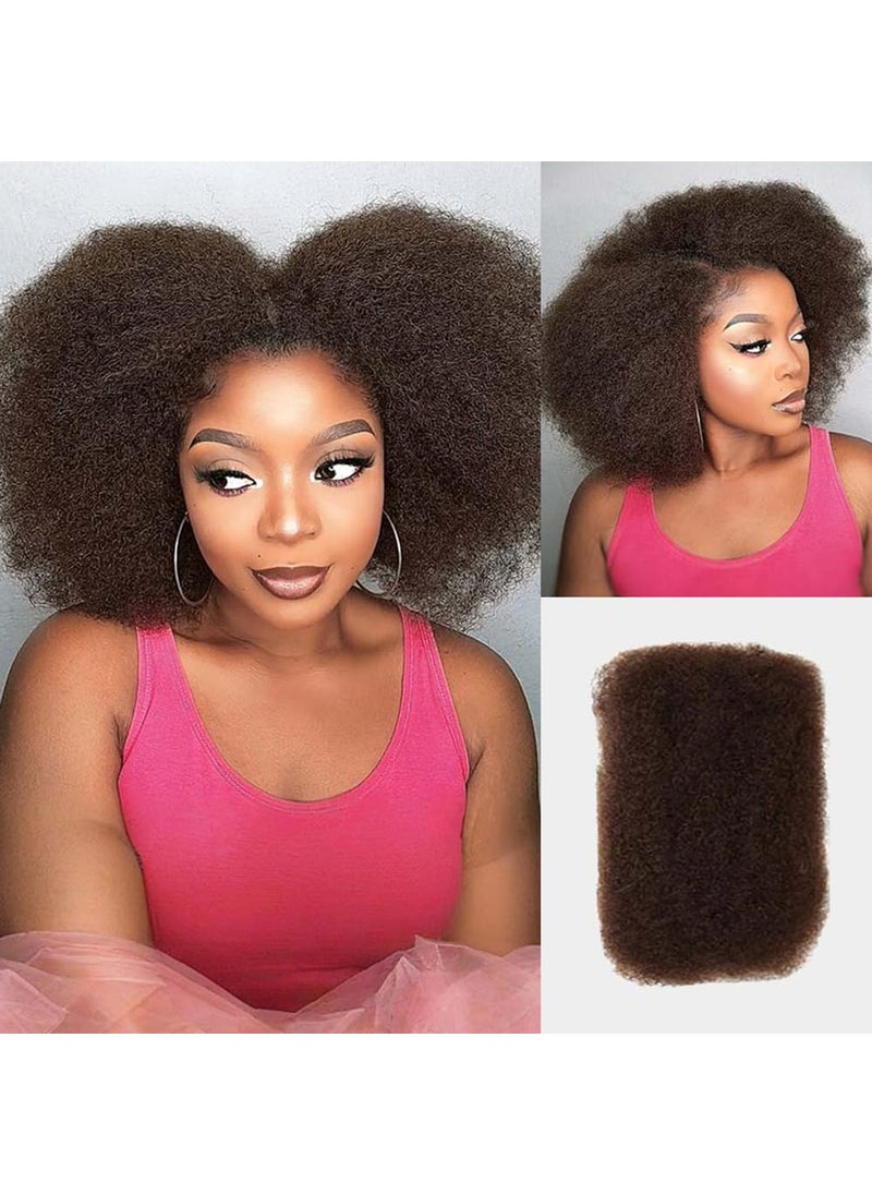 QUEEN VIRGIN REMY QUEEN VIRGIN REMY QVR Afro Kinkys Bulk Human Hair for Dreadlock Extensions Repair Locs Twist Braiding Afro Kinky Human Hair for Locs 1 Pack 50 Gram 