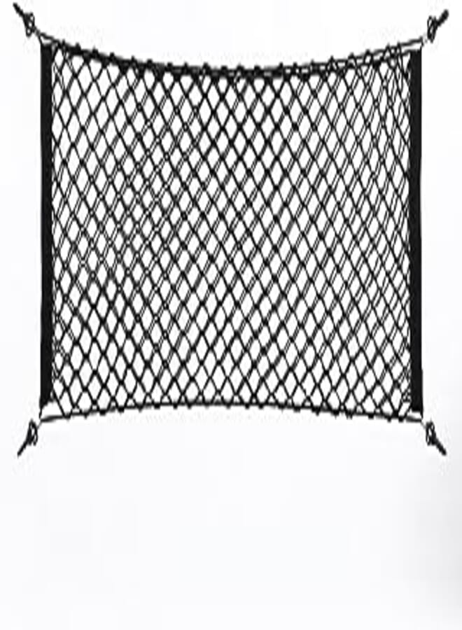 Nikou Storage Net - Magic Sticker, Elastic String Net Storage Bag, Luggage Holder Pocket Cage Organizer Seat Nylon Organizer Hook Pouch, for Car Cargo Trunk Back Seat 100x40cm 