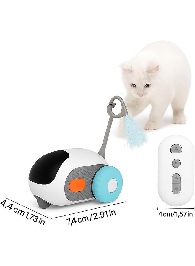 Interactive Smart Cat Toy with Remote Control – Rechargeable Automatic Obstacle Avoidance Robot with Fluffy Tail Attachments USB Fast Charging Electronic Pet Toy for Indoor Cats - Image 3