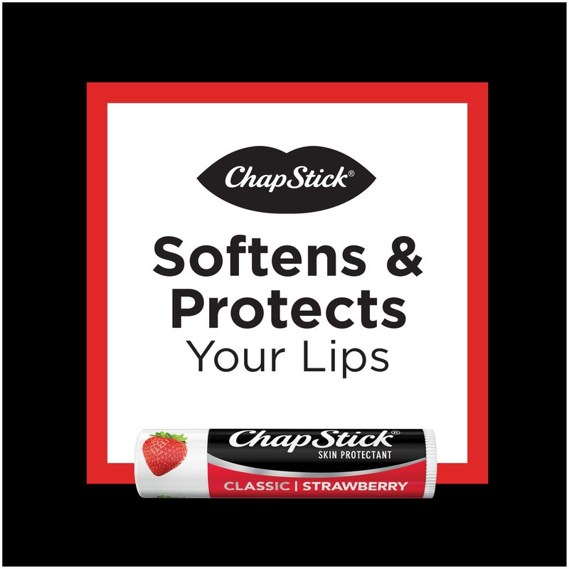 ChapStick Classic, Strawberry Flavor, 0.15 oz (Pack of 4) - Image 4