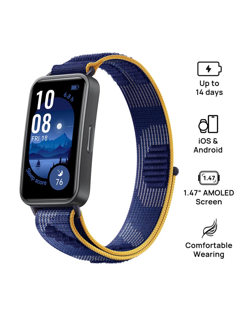 HUAWEI Band 9 Smart Watch, Ultra-Thin Design And Comfortable Wearing, Scientific Sleep Analysis, Durable Battery Life, IOS And Android Blue - Image 1