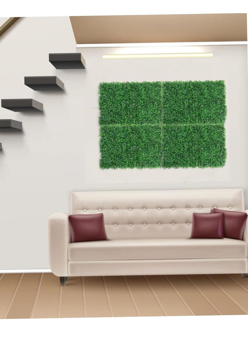 HOME TASTE TOMSUN 10 Pcs Artificial Grass Wall Decor Boxwood Panels Realistic Green Plants for Indoor/Outdoor Home Villa Garden Decoration Privacy Screen Lawn Wall Floor Decor  - Image 3