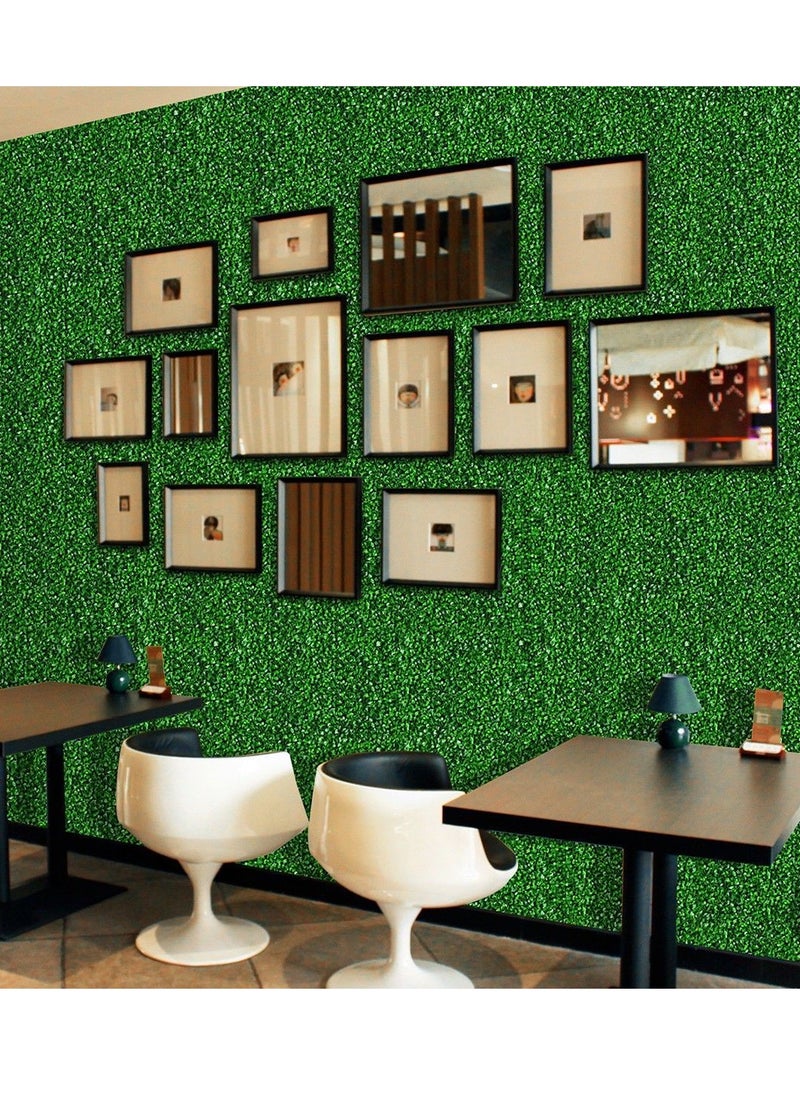 HOME TASTE TOMSUN 10 Pcs Artificial Grass Wall Decor Boxwood Panels Realistic Green Plants for Indoor/Outdoor Home Villa Garden Decoration Privacy Screen Lawn Wall Floor Decor  - Image 4