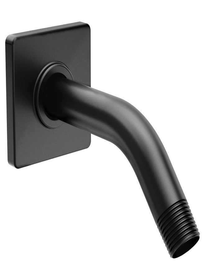 Moen S133BL 8-Inch Standard Shower Arm with Modern Square Flange, Matte Black - Image 1