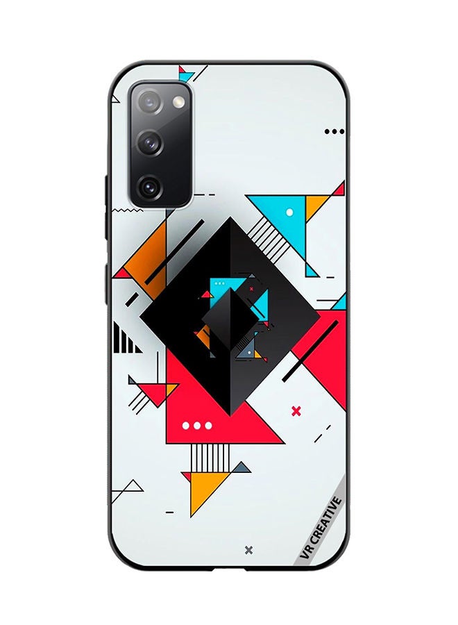 VR CREATIVE Protective Case Cover For Samsung Galaxy S20 FE 5G Geometric Abstract Design Multicolour - Image 1