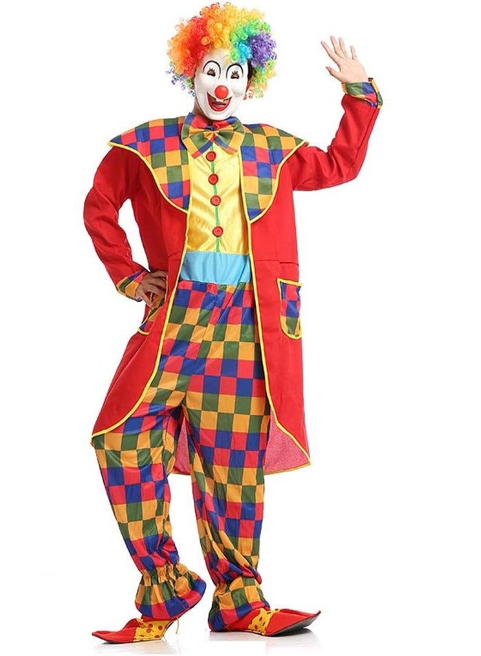 Scary Clown Costume Joker Stage Fancy Dress Party Performance Costumes for Men and Women Adult Clown Clothes Suit free Size one Piece suit - Image 1