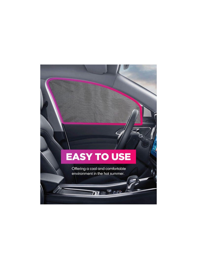 Magnetic Car Side Window Sunshade, Car Window Shade for Baby, Universal Reversible Magnetic Curtain, Car Front Side Protection Covers, Car Front and Rear Sun Shade, Not Fade No Odor(2pcs, Front) - Image 4