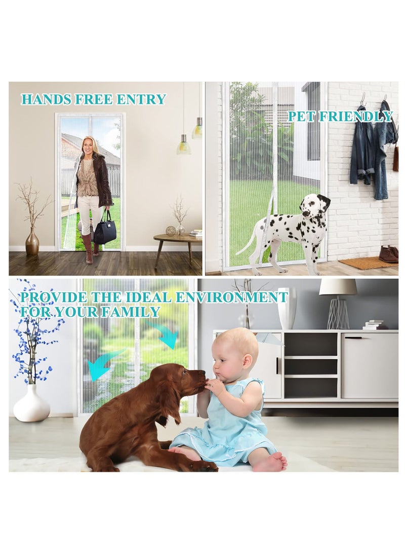 SYOSI Magnetic Screen Door Curtain Automatic Closing Fly Insect Bug Screen Net Mesh Self Sealing Heavy Duty - Image 3