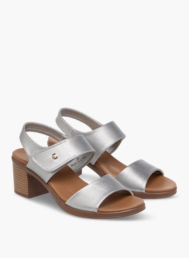 لو كونفورت صنادل بكعب كتلة صلبة بإغلاق بخطاف وحلقة