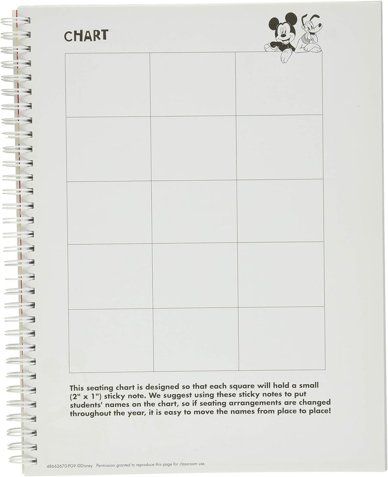 EUREKA Mickey Mouse Back to School Classroom Supplies Record and Lesson Plan Book for Teachers, 8.5'' x 11'', 40 Weeks - Image 4