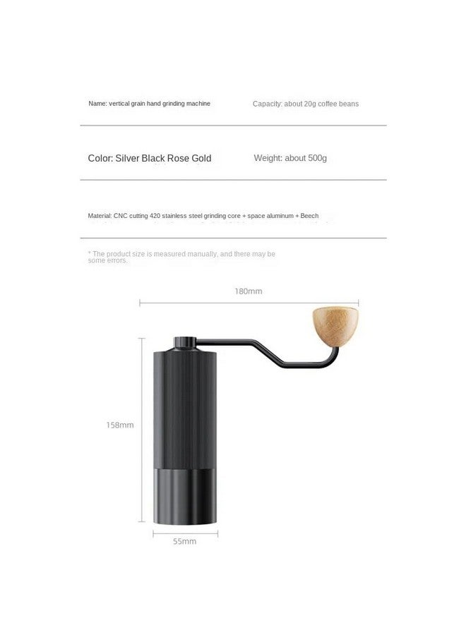 AAshonee Manual Coffee Grinder, Manual Coffee Bean Grinder Coffee Bean Burr Grinder Small Coffee Grinder Household Kitchen Grinder for Home Office and Travelling - Image 3