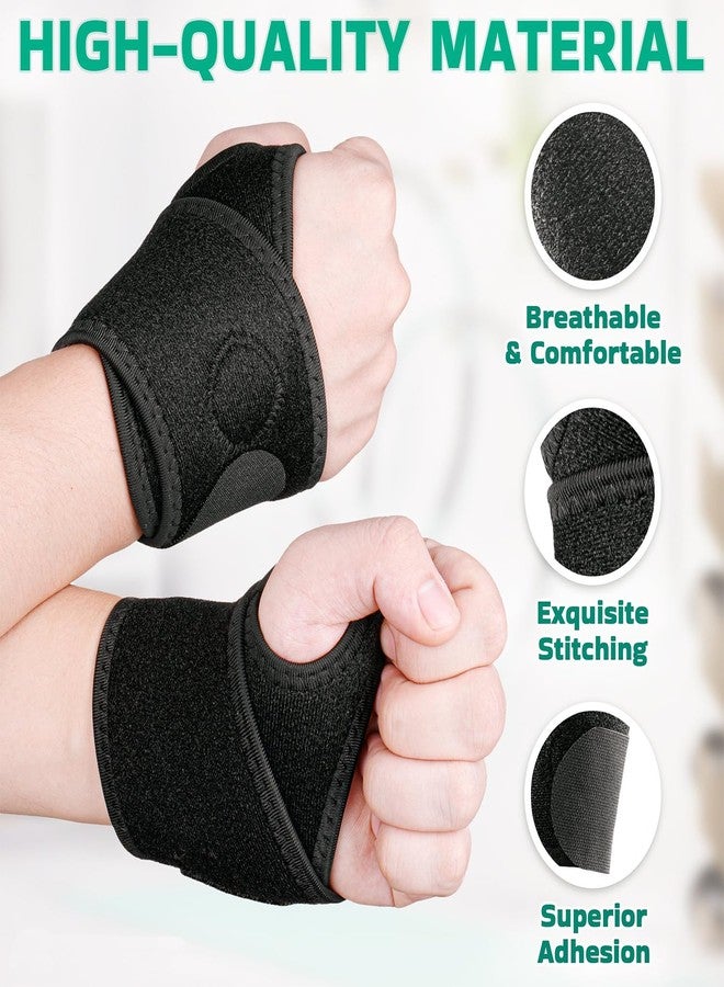 Potency أربطة معصم قابلة للتعديل من بوتينسي - أربطة معصم لتخفيف آلام متلازمة النفق الرسغي والتهاب المفاصل والتهاب الأوتار - دعامة معصم رياضية للياقة البدنية ورفع الأثقال والتهاب الأوتار ومتلازمة النفق الرسغي (اليد اليسرى) - Image 4