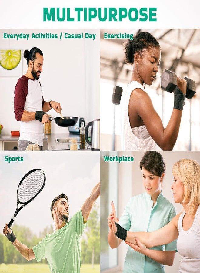 Potency أربطة معصم قابلة للتعديل من بوتينسي - أربطة معصم لتخفيف آلام متلازمة النفق الرسغي والتهاب المفاصل والتهاب الأوتار - دعامة معصم رياضية للياقة البدنية ورفع الأثقال والتهاب الأوتار ومتلازمة النفق الرسغي (اليد اليسرى) - Image 3