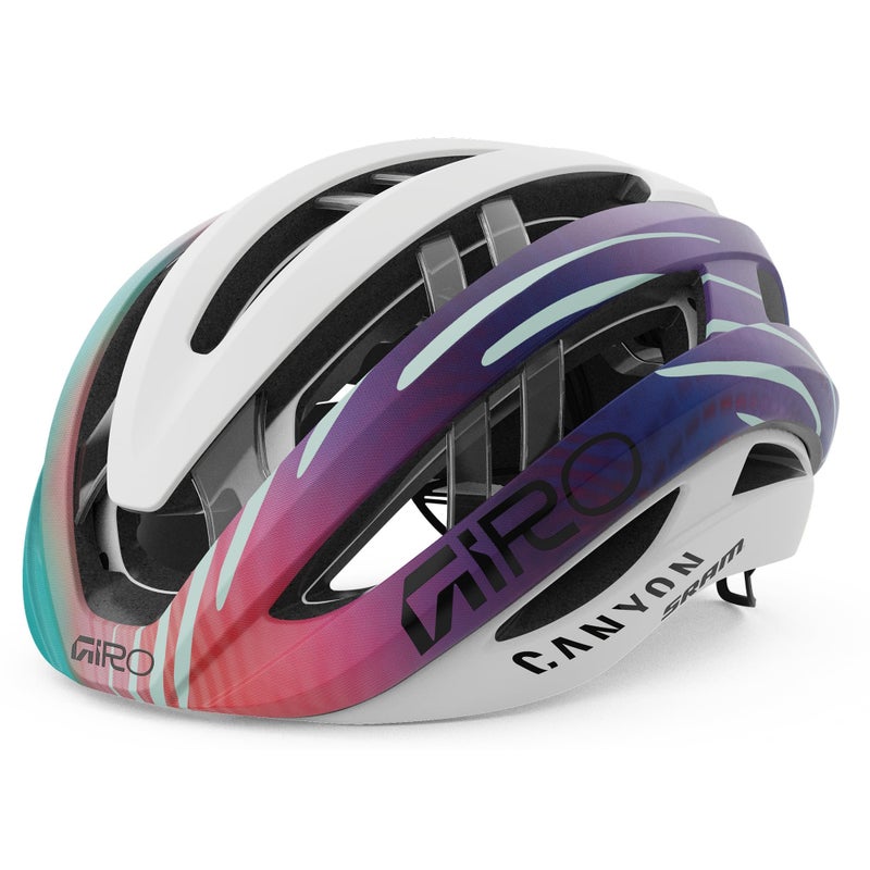 Giro Aries Spherical Adult Road Bike Helmet Matte White Charcoal Rush Small 5155 cm - Image 2