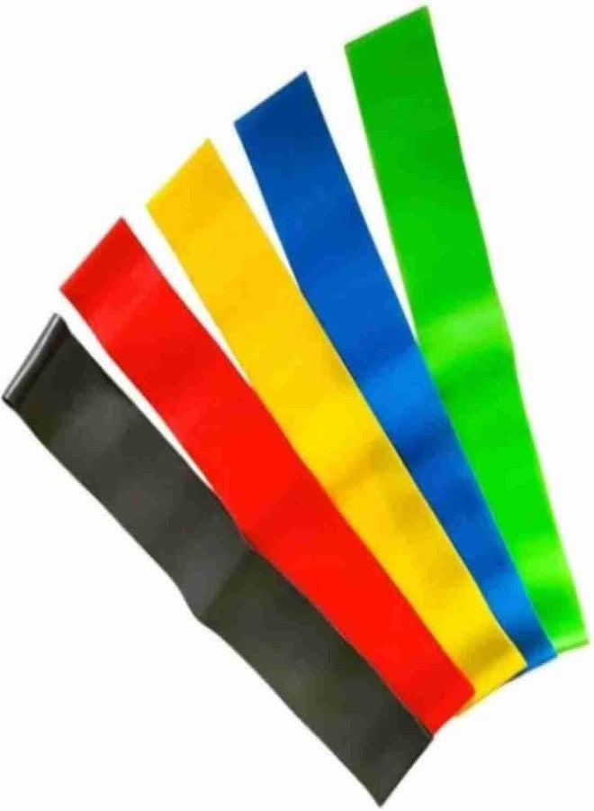 Vuvail Mini Loop Resistance Band|Toning Home Gym Exercise and Stretch|Latex Band with Carry Bag|for HIPS Arms and Legs|Theraband for Men and Women|Multicolor with Different Levels|Pack of 5 pcs - Image 5