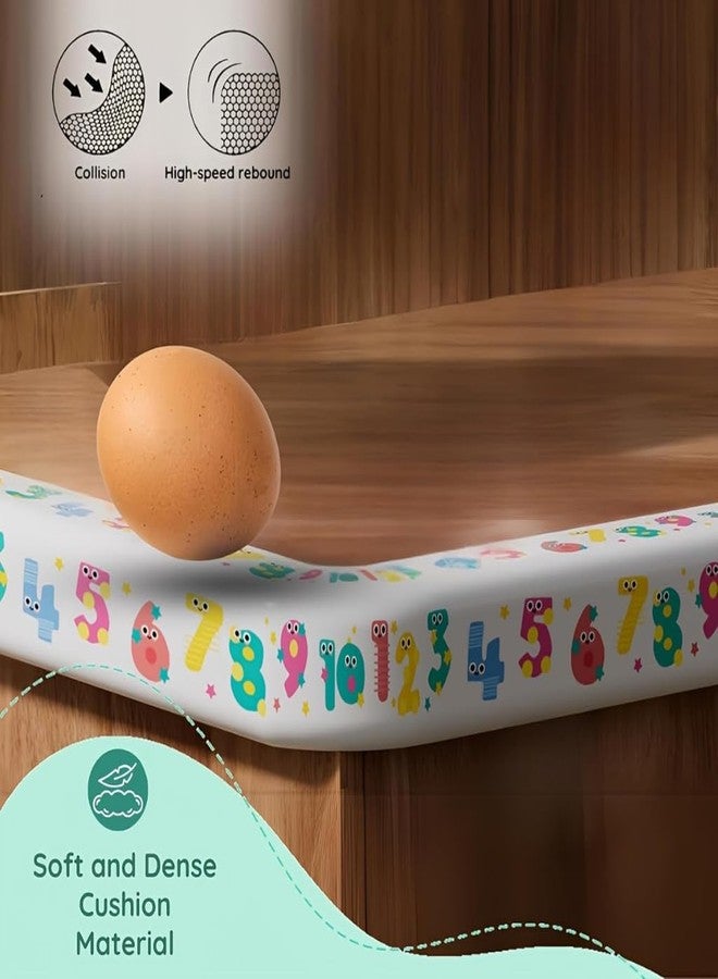 Agabani Baby Proofing Printed Flat Edge Protector 2M Soft Foam Anti-Collision Safety Strip for Table,Desk & Furniture Corners Self-Adhesive Shock Absorbent Edge Guard for Kids (Grey,Numbers Design) - Image 4