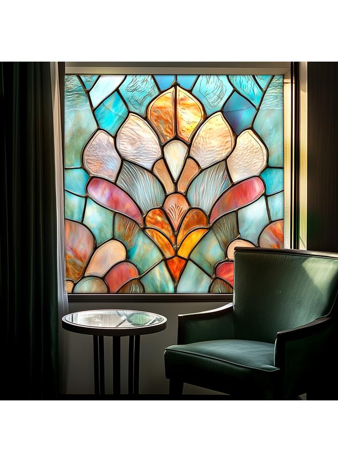 Bluejw BL301-330 Cross Border Colorful Square Electrostatic Glass Sticker Home Decorative Stained Glass Window Glass - Image 3