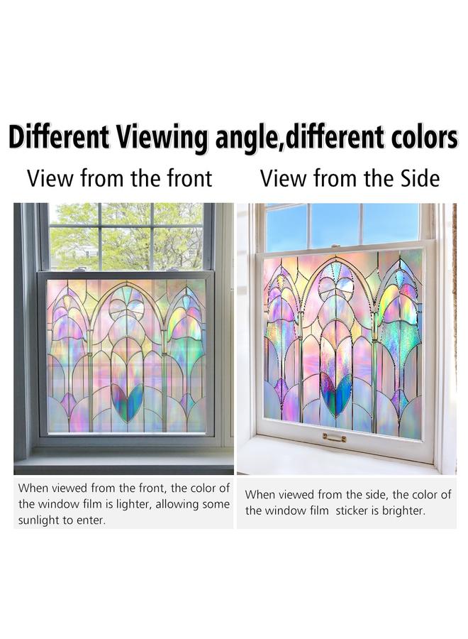 Bluejw BL301-330 Cross Border Colorful Square Electrostatic Glass Sticker Home Decorative Stained Glass Window Glass - Image 1
