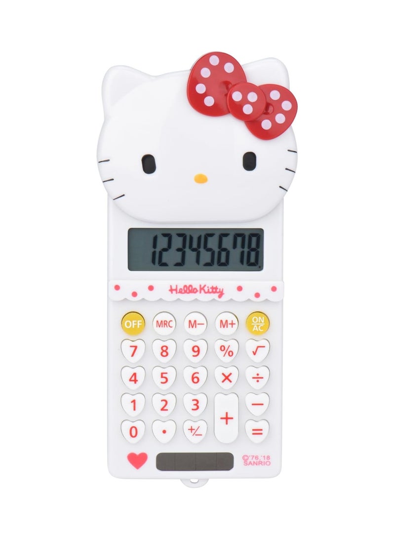 Cute hello Kitty calculator, 5.9 * 2.6 inches, powered by battery (included) 8-digit LCD display, kids calculator, school calculator, mini calculator, cartoon calculator, handheld calculator - Image 1