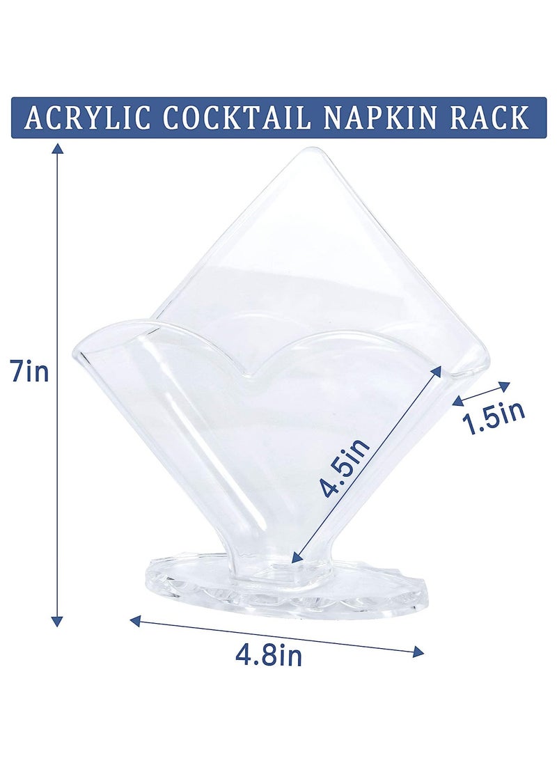 SYOSI - 4 Pack Napkin Holder, Acrylic Napkin Holder for Bathroom Kitchen Dining Table, Coffee Filter Holder Hotel Restaurant décor, Clear - Image 1