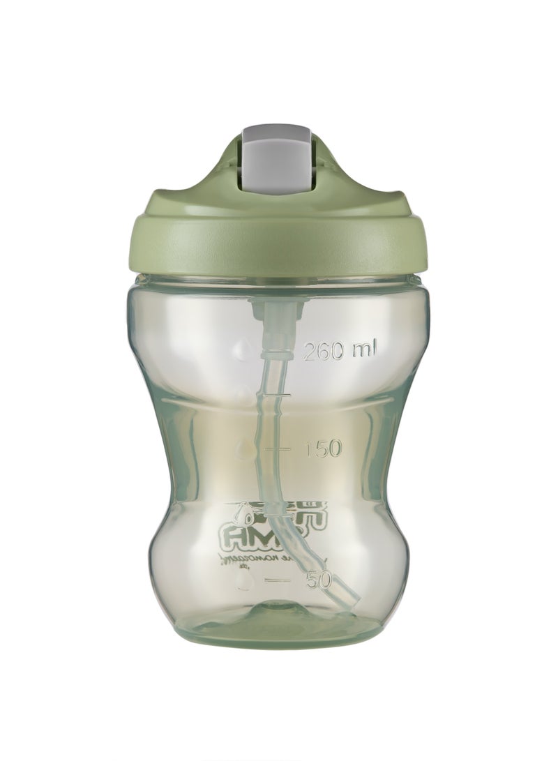 260ml Toddler Sippy Cup with Straw and Slide Lid – Leak-Proof Training Cup for Babies 12+ Months, BPA-Free, Dishwasher & Microwave Safe, Bright Colors  - Image 2