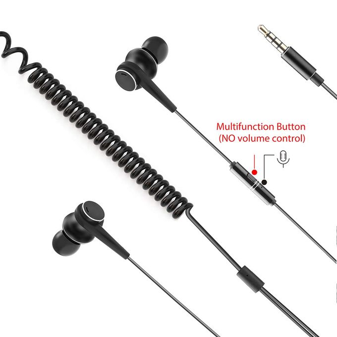 Avantree Long Cord Earbuds For Tv & Pc, 18Ft / 5.5M Extension Cable Earphones With Mic & Extra Long Spring Coil Wire, Metal Stereo In-Ear Wired Bass Headphones For 3.5Mm Audio Output Devices Hf027 - Image 5